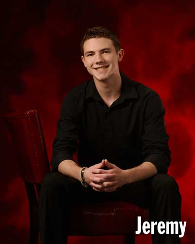 Studio One Senior Boy on  red chair