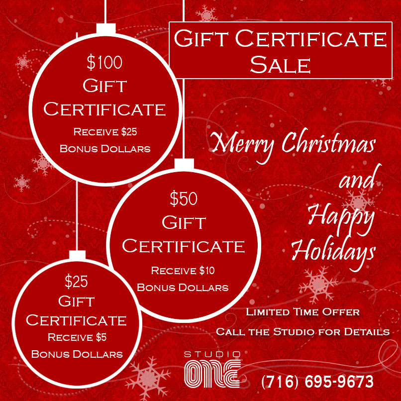 Limited time offer on money saving portrait specials